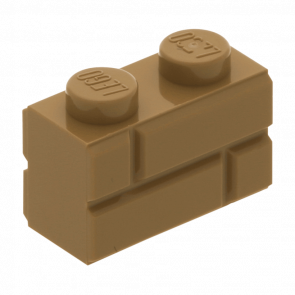 Кубик Lego Модифікована 10шт with Masonry Profile 1 x 2 98283 4646577 Dark Tan Б/У - Retromagaz