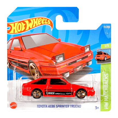 Машинка Базова Hot Wheels Toyota AE86 Sprinter Trueno Hatchbacks 1:64 HCW77 Red - Retromagaz