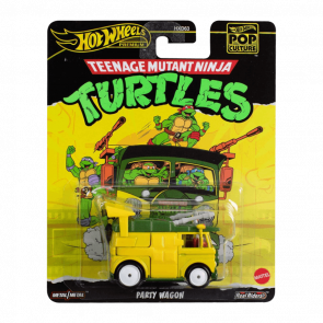 Машинка Premium Hot Wheels Teenage Mutant Ninja Turtles Party Wagon Pop Culture 1:64 HXF04 Yellow - Retromagaz