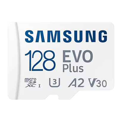 Карта Памяти Samsung Evo Plus UHS-I U3 V30 A2 + SD Adapter 128GB - Retromagaz