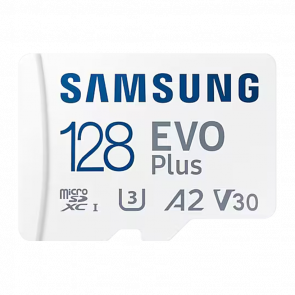 Карта Пам'яті Samsung Evo Plus UHS-I U3 V30 A2 + SD Adapter 128GB - Retromagaz