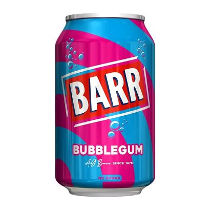 Напиток Barr Bubblegum Zero Sugar 330ml - Retromagaz