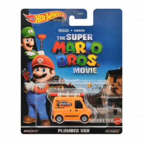 Машинка Premium Hot Wheels Nintendo The Super Mario Bros. Movie Plumber Van Rep. Entertainment 1:64 HKC19 Orange - Retromagaz