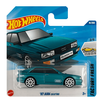 Машинка Базова Hot Wheels '87 Audi quattro Factory Fresh 1:64 HYW72 Green - Retromagaz