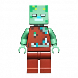 Фигурка Lego Minecraft Drowned Zombie Games min088 1 Б/У