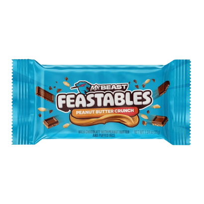 Батончик MrBeast Feastables Peanut Butter Crunch 35g - Retromagaz