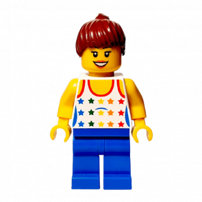 Фігурка Lego People 973pb0567 Shirt with Female Rainbow Stars Pattern City cty0233a Б/У