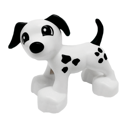 Фигурка Lego Animals Dog with Black Ears and Tail and Spots Pattern Duplo 1396pb05 1396pb03 White Б/У - Retromagaz