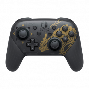 Геймпад Беспроводной Nintendo Switch Pro Controller Monster Hunter Rise Limited Edition Black Gold Б/У - Retromagaz