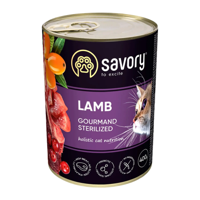 Влажный Корм для Кошек Cтерилизованных Savory Adult Ягненок 400g - Retromagaz