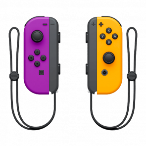 Контроллеры Беспроводной Nintendo Switch Joy-Con Neon Purple Neon Orange Новый - Retromagaz