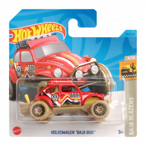 Машинка Базовая Hot Wheels Volkswagen "Baja Bug" Treasure Hunts Baja Blazers 1:64 HKK93 Red - Retromagaz