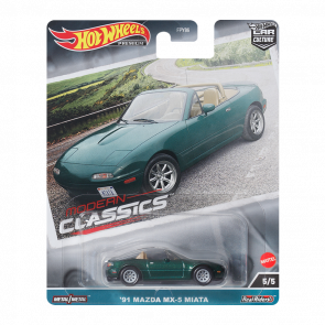 Машинка Premium Hot Wheels '91 Mazda MX-5 Miata Modern Classics 1:64 FPY86/HKC68 Green - Retromagaz