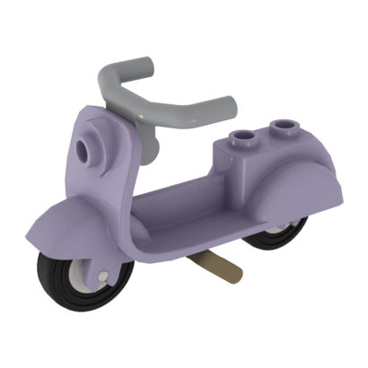 Транспорт Lego Скутер Dark Grey Stand Light Grey Angular Handlebars 15396c06 6172817 6167664 6245283 4644102 Lavender Б/У - Retromagaz