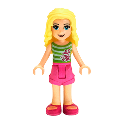 Фигурка Lego Girl Liza Dark Pink Shorts Friends frnd203 Б/У - Retromagaz