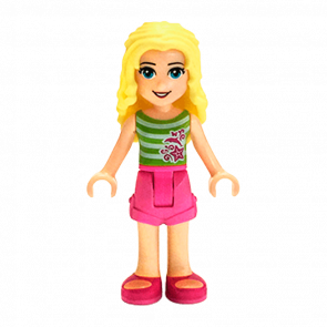 Фигурка Lego Girl Liza Dark Pink Shorts Friends frnd203 Б/У