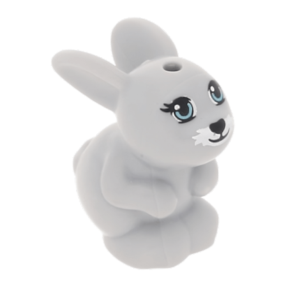 Фигурка Lego Земля Bunny Rabbit Friends Sitting with Medium Azure Eyes Animals 98387pb02 6022491 Light Bluish Grey Б/У - Retromagaz