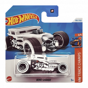 Машинка Базовая Hot Wheels Bone Shaker Treasure Hunts Track Champs 1:64 HTF24 White - Retromagaz