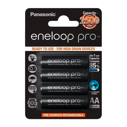 Аккумулятор Panasonic AA 4шт Eneloop Pro 2500 mAh - Retromagaz