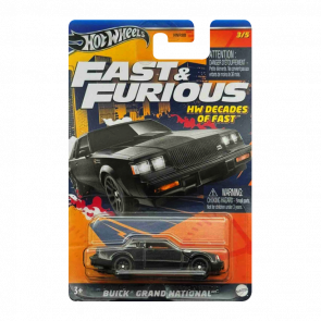 Тематическая Машинка Hot Wheels Buick Grand National Decades of Fast & Furious 1:64 HNR88/HRW43 Black - Retromagaz