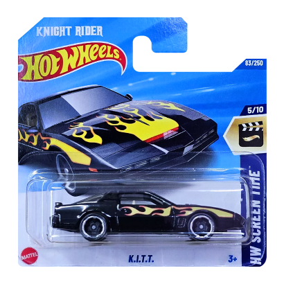 Машинка Базовая Hot Wheels Knight Rider K.I.T.T. Screen Time 1:64 HYX27 Black - Retromagaz