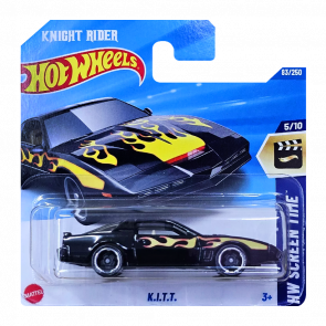 Машинка Базовая Hot Wheels Knight Rider K.I.T.T. Screen Time 1:64 HYX27 Black - Retromagaz