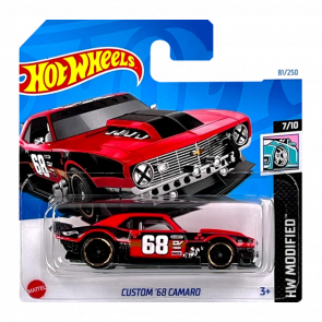 Машинка Базовая Hot Wheels Custom '68 Camaro Modified 1:64 HTB69 Red - Retromagaz