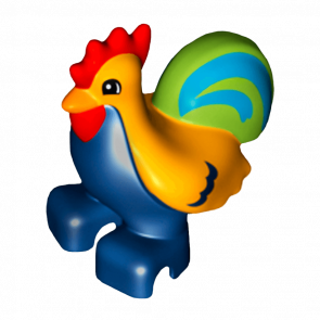 Фигурка Lego Animals Chicken Lime Tail Duplo bb0852pb01 Dark Blue Б/У - Retromagaz