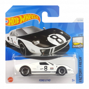 Машинка Базовая Hot Wheels Ford GT40 Factory Fresh 1:64 HTC51 White - Retromagaz