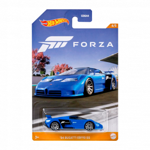 Тематична Машинка Hot Wheels '94 Bugatti EB110 SS Forza 1:64 HLK26 Blue - Retromagaz