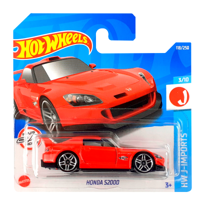 Машинка Базова Hot Wheels Honda S2000 J-Imports 1:64 HCX25 Red - Retromagaz