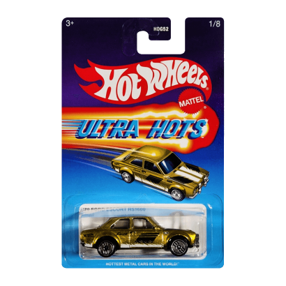 Тематическая Машинка Hot Wheels '70 Ford Escort RS1600 Ultra Hots 1:64 JBY60 Gold - Retromagaz