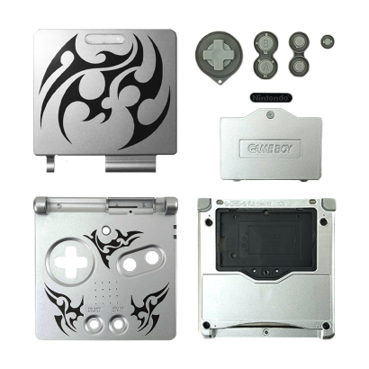 Корпус RMC Game Boy Advance SP Tribal Limited Edition Silver Новый - Retromagaz