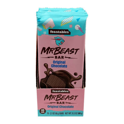 Набір Шоколад Молочний MrBeast Feastables Темний 60g 10шт - Retromagaz