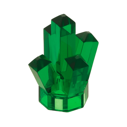 Скеля Lego Коштовність Crystal 5 Point 1 x 1 52 29377 30385 28623 4541539 4655335 Trans-Green Б/У - Retromagaz