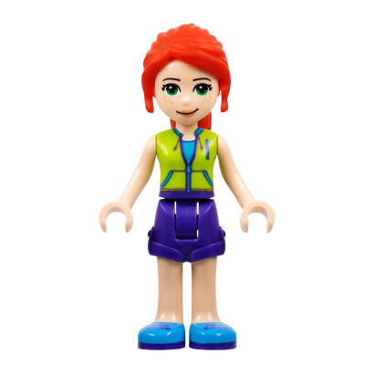 Фигурка Lego Girl Mia Dark Purple Shorts Friends frnd349 Б/У - Retromagaz