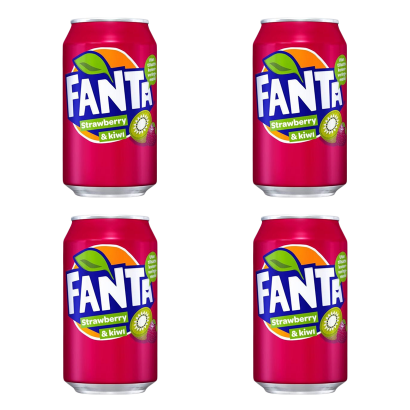 Набір Напій Fanta 4шт Strawberry & Kiwi 355ml - Retromagaz