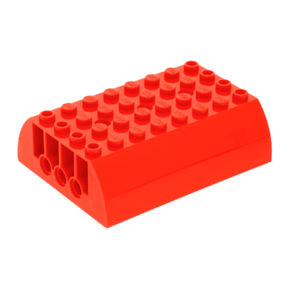 Скіс Lego Заокруглена 2шт Double 6 x 8 x 2 45411 56204 4585977 Red Б/У - Retromagaz