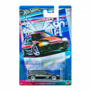 Тематическая Машинка Hot Wheels '92 Honda Civic EG '90s Street Scene 1:64 JCB56 Black