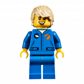 Фигурка Lego Space Port 973pb3558 Astronaut Female Blue Jumpsuit City cty1067 Б/У