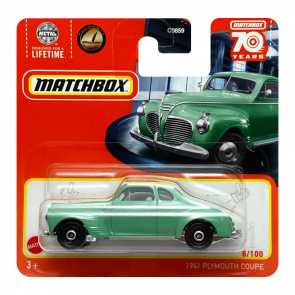 Машинка Велике Місто Matchbox 1941 Plymouth Coupe Showroom 1:64 HLC49 Green - Retromagaz