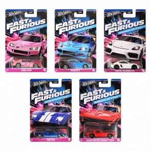 Набір Тематична Машинка Hot Wheels Women of Fast & Furious HNR88 5шт