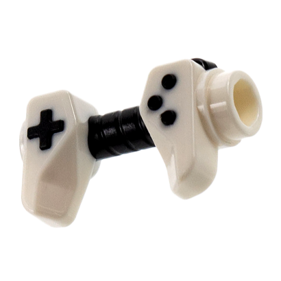 Інше Lego 2шт Game Controller Holes on Sides for Bar with Black Buttons 65080pb02 6285528 White Б/У - Retromagaz