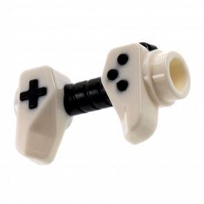 Другое Lego 2шт Game Controller Holes on Sides for Bar with Black Buttons 65080pb02 6285528 White Б/У - Retromagaz