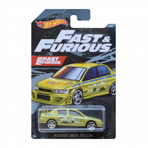 Тематическая Машинка Hot Wheels Mitsubishi Lancer Evolution 7 VII Fast & Furious 1:64 FYY56 Green