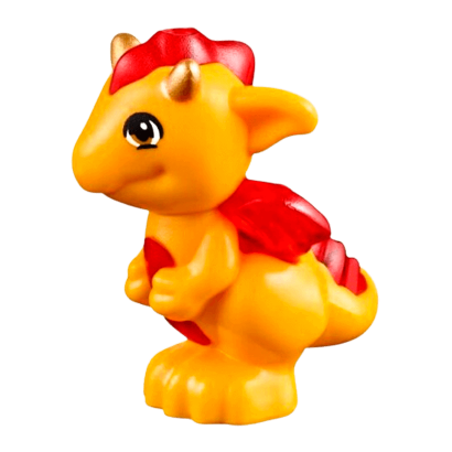 Фігурка Lego Повітря Dragon Elves Baby with Molded Trans-Red Stomac Animals 26090pb03 6145436 Bright Light Orange Б/У - Retromagaz