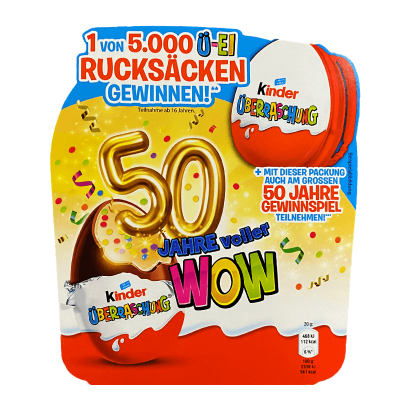 Шоколадное Яйцо Kinder 4шт 50 Лет 80g - Retromagaz