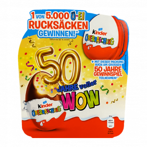 Шоколадне Яйце Kinder 4шт 50 Років 80g - Retromagaz