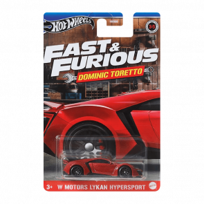 Тематическая Машинка Hot Wheels Lykan Hypersport W Motors Dominic Toretto Fast & Furious 1:64 HNR88/HRW48 Red - Retromagaz