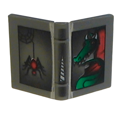 Книга Lego 2 x 3 Dragon and Spider Pattern 33009px4 Dark Grey Б/У - Retromagaz